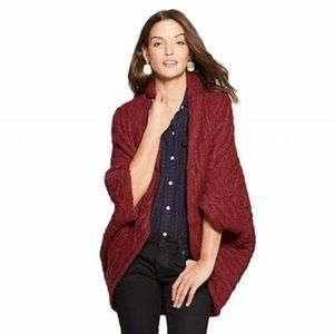 Universal Thread Chunky Knit Burgandy Cardigan